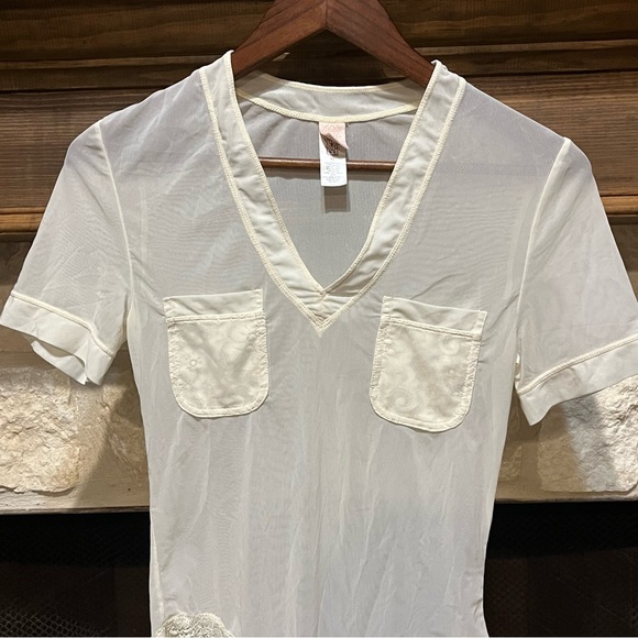 We Are Hah Sheer See Through Short Sleeve BodySuit - Picture 6 of 11